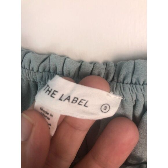 Lani The Label Women’s Size S Tunic Pale Green Puff Sleeve Peasant Boho - Picture 4 of 9